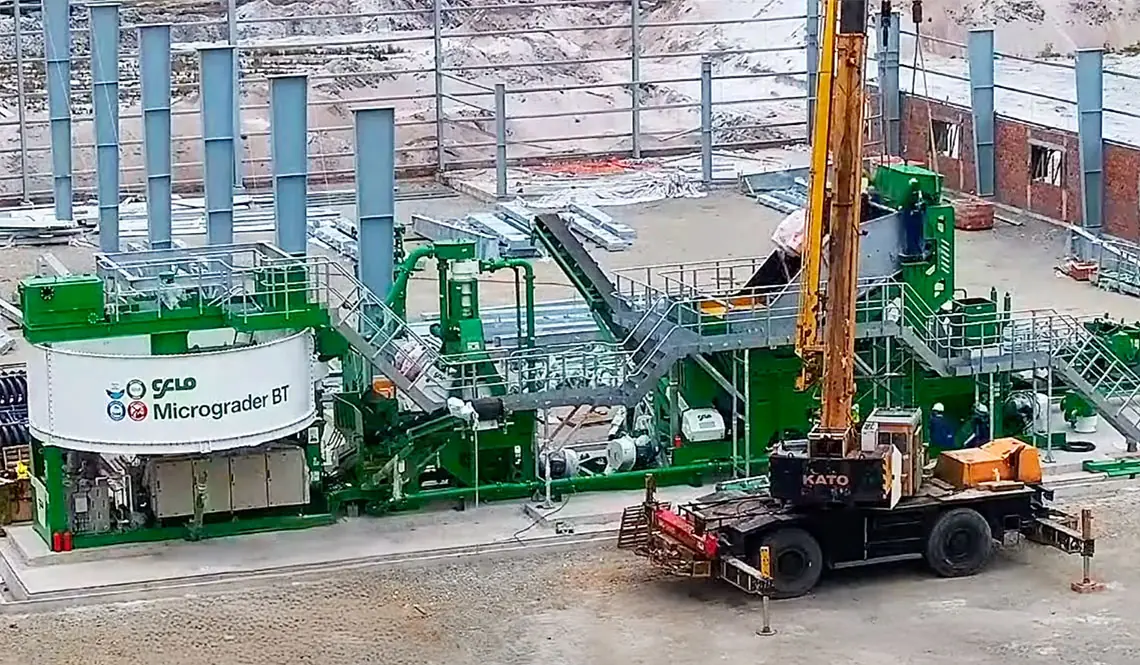 A Micrograder BT50 installed inside Phenikaa's processing hall in Vietnam