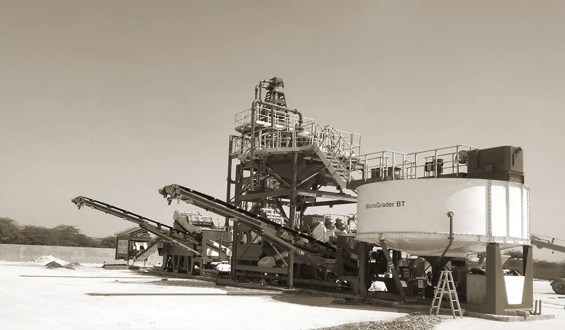 China clay processing plant at Suraj Minerals