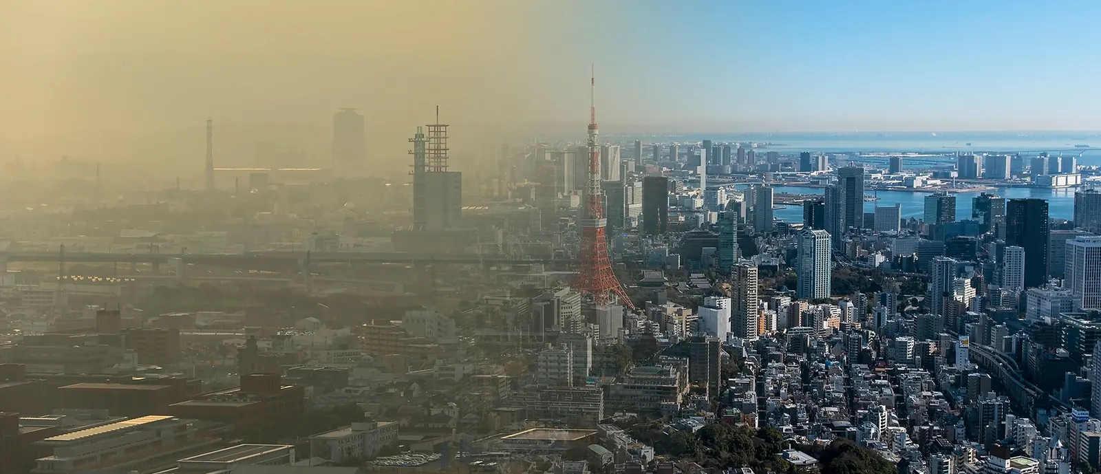 Urban air quality improvement through waste recycling