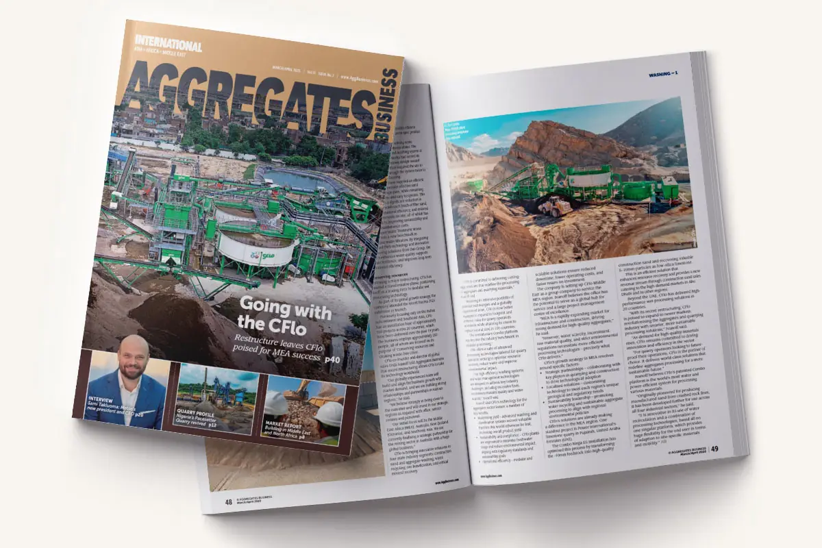CFlo Featured on Aggregates Business Magazine Cover