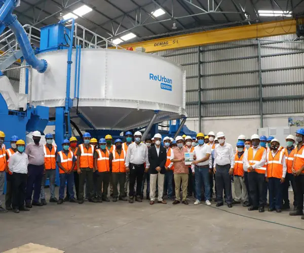 We exported our patented C&D Waste Recycling machine to Korea