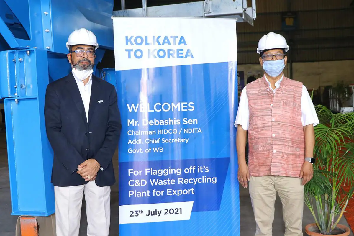 We exported our patented C&D Waste Recycling machine to Kore