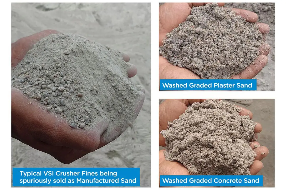 To wash or not to wash manufactured sand?