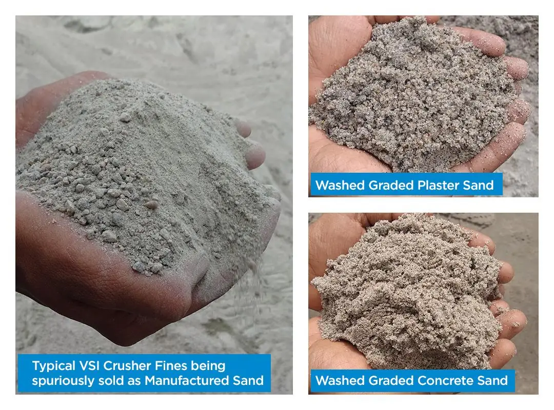 To wash or not to wash manufactured sand?